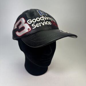 Vintage Dale Earnhardt Sr Goodwrench Leather Hat Cap JH Design USA NASCAR 2000